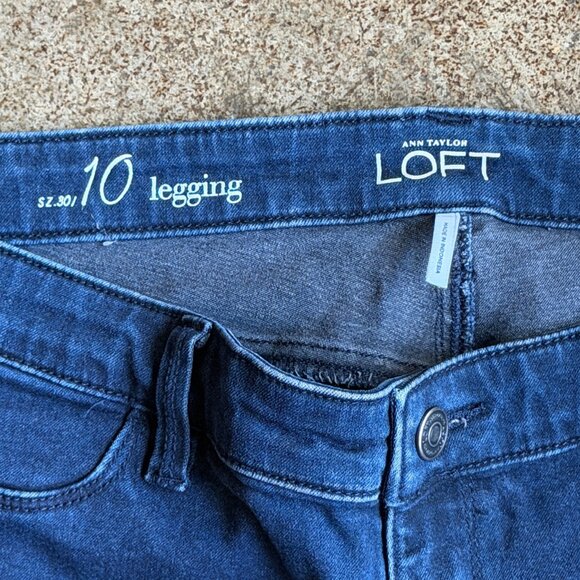 LOFT Blue Denim Leggings - Picture 5 of 9